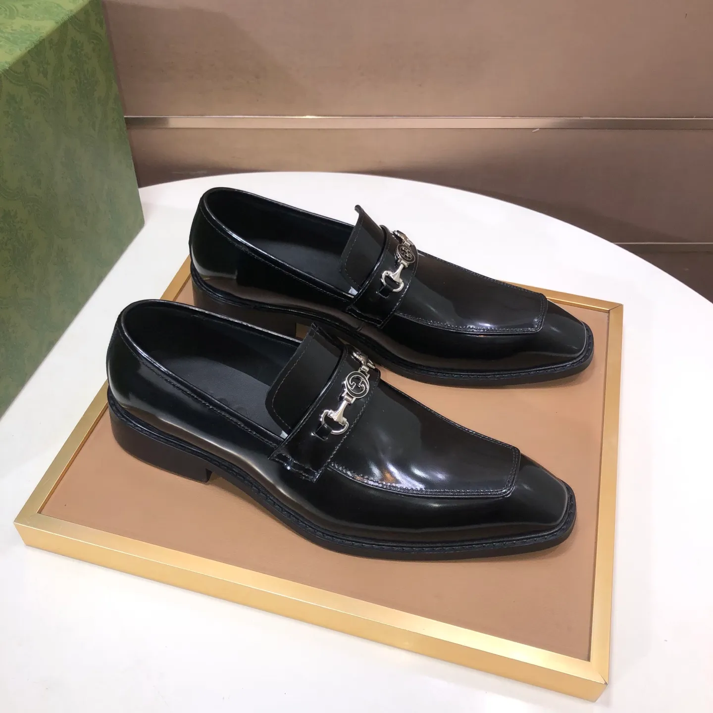 Men's men's shoes💰460💰【GUCCI】 (Niuli) new style🍀Gucci* - top version Gucci new leather shoes! It is made of imported original materials and has a comfortable first layer of cowhide lining! Original wear-resistant rubber outsole! High quality products! Code number 38-45 (45 customized)